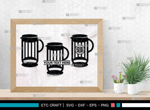 Jug monogram, Jug Silhouette, Jug SVG, Pitcher Svg, Jar Svg, Drink Svg, SB00170 SVG ETC Craft 