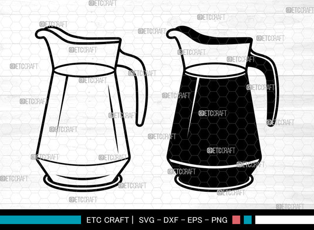 Jug SVG, Milk Jug Svg, Water Jug Svg, Pitcher Svg, Jar Svg, Jug Svg SVG ETC Craft 