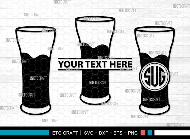 Jug With Glass Monogram SVG | Jug Svg | Pitcher Svg | Water Pitcher Svg | Jug With Glass Clipart SVG ETC Craft 