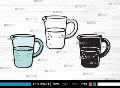 Jug With Glass SVG | Jug Svg | Pitcher Svg | Water Pitcher Svg | Jug With Glass Clipart SVG ETC Craft 