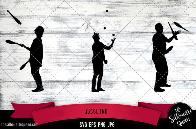 Juggling Silhouette Vector SVG SVG Loveleen Kaur 