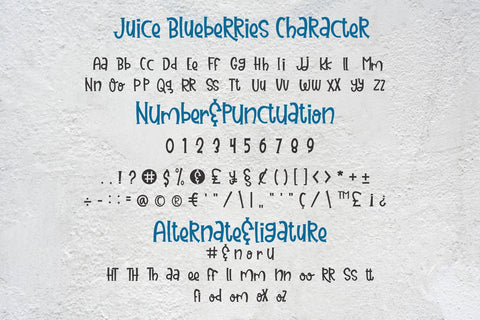 Juice Blueberries Font Willetter Studio 