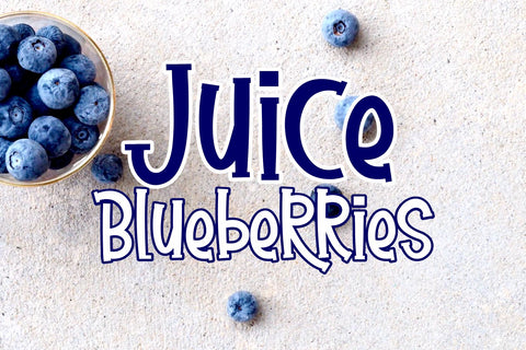 Juice Blueberries Font Willetter Studio 