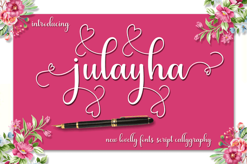 Julayha Script Font mahyud creatif 