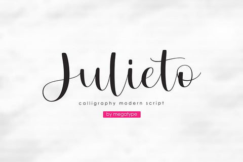 Julieto // Calligraphy Modern Font Megatype 