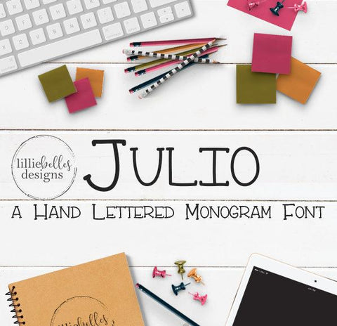 Julio Monogram Font Font lillie belles designs 