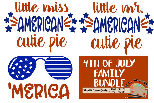 July 4th bundle - boy girl mom Patriotic bundle - America shirt - Proud to be an American svg dxf files SVG The Artsy Spot