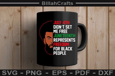 July 4th Didn’t Set Me Free Juneteenth Represents Freedom For Black People SVG BillahCrafts 