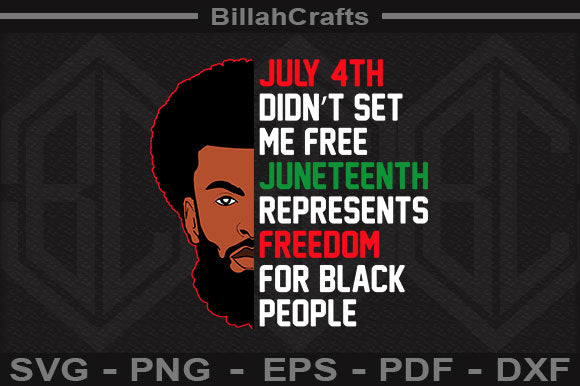 July 4th Didn’t Set Me Free Juneteenth Represents Freedom For Black People SVG BillahCrafts 