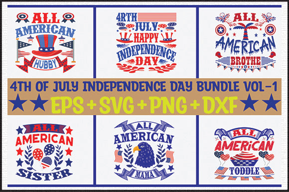 July 4th SVG bundle of cute 4th of july Designs SVG thesvgfactory 