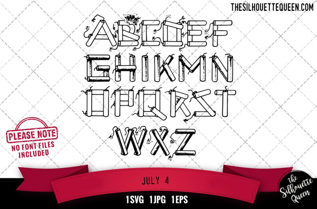 July alphabets - ABC letters SVG Loveleen Kaur 
