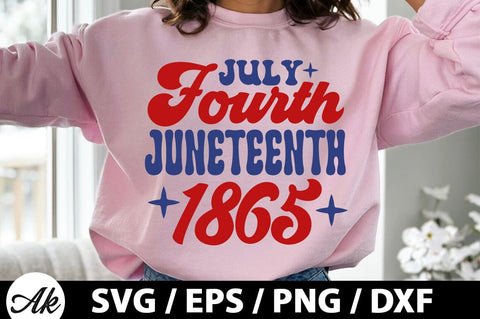 July fourth juneteenth 1865 Retro SVG SVG akazaddesign 