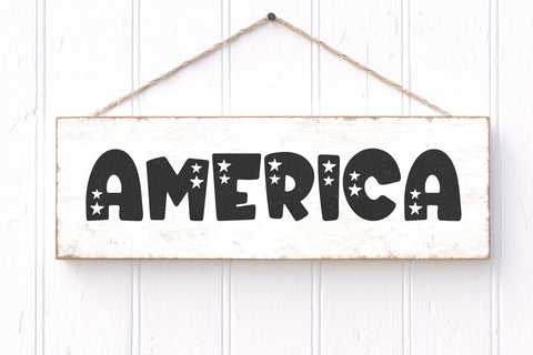 July - Fun Patriotic Font Font KA Designs 