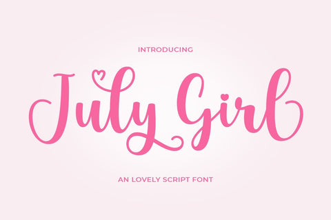 July Girl Font Attract Studio 