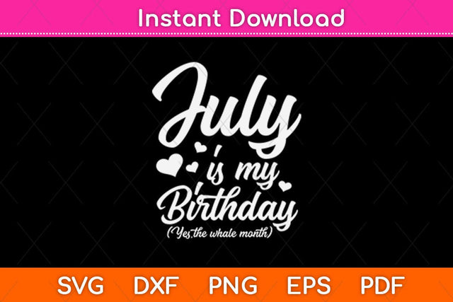 July Is My Birthday Svg Design SVG artprintfile 