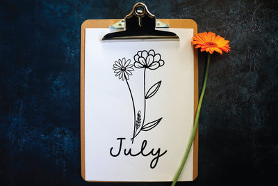 july wildflower svg design SVG sk.swapon Roy 