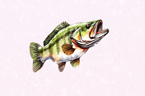 Jumping Bass Fishing Sublimation Clipart Sublimation Regulrcrative 