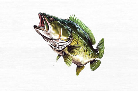 Jumping Bass Fishing Sublimation Clipart Sublimation Regulrcrative 