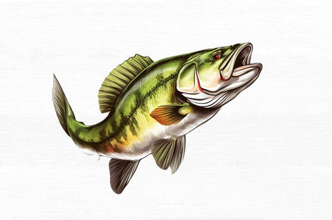 Jumping Bass Fishing Sublimation Clipart Sublimation Regulrcrative 