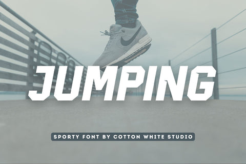 Jumping Font Cotton White Studio 