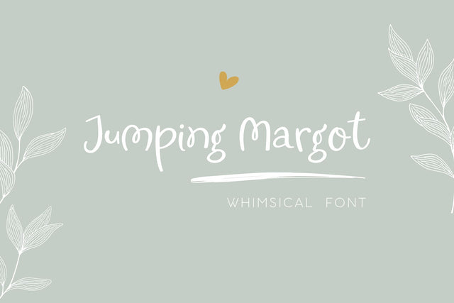 Jumping Margot Font Cotton White Studio 