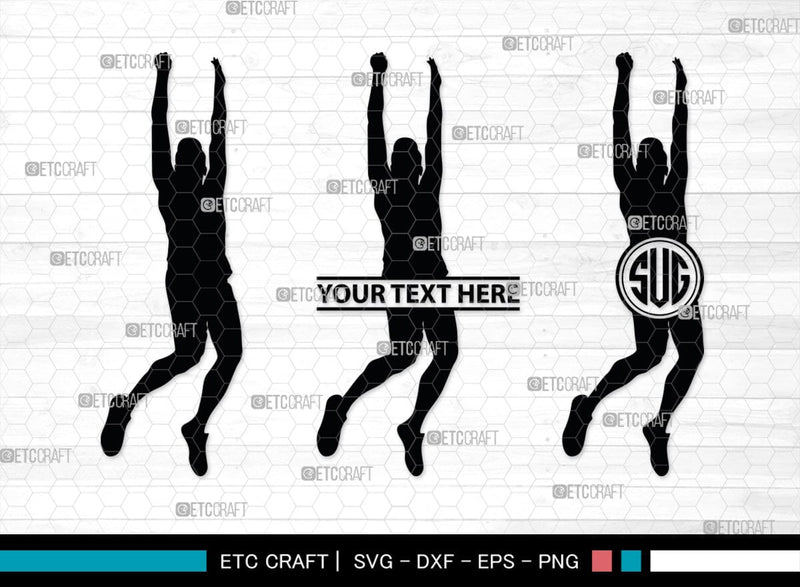 Jumping People Monogram, Jumping People Silhouette, Jumper Svg, Jump S ...