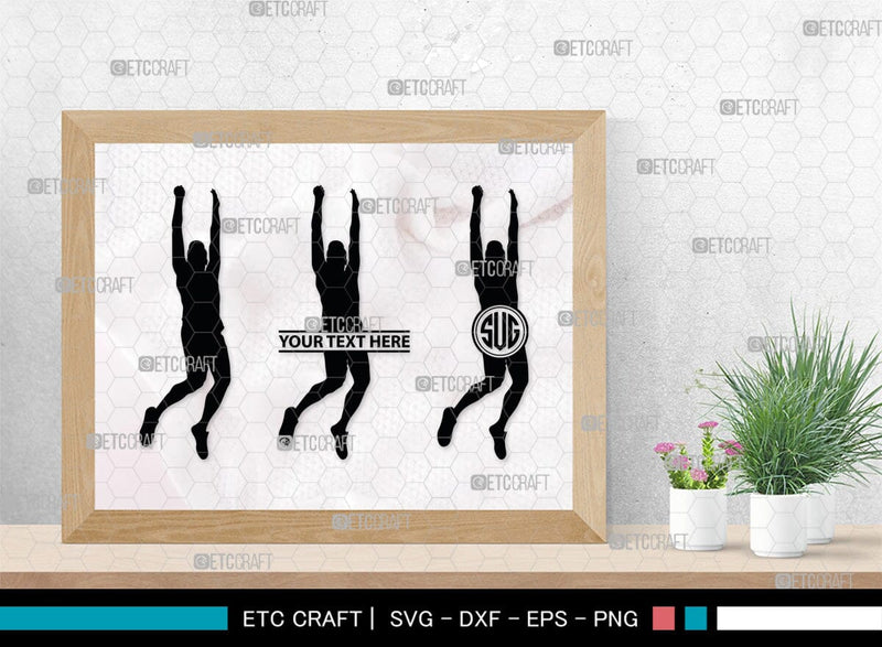 Jumping People Monogram, Jumping People Silhouette, Jumper Svg, Jump S ...