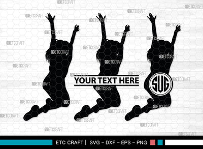 Jumping People Monogram, Jumping People Silhouette, Jumper Svg, Jump Svg, Jumping Svg, Human Jumping Svg, SB00369 SVG ETC Craft 