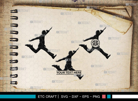 Jumping People Monogram, Jumping People Silhouette, Jumper Svg, Jump Svg, Jumping Svg, Human Jumping Svg, SB00369 SVG ETC Craft 