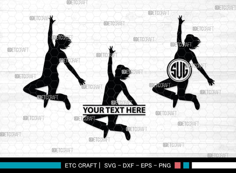 Jumping People Monogram, Jumping People Silhouette, Jumper Svg, Jump Svg, Jumping Svg, Human Jumping Svg, SB00369 SVG ETC Craft 