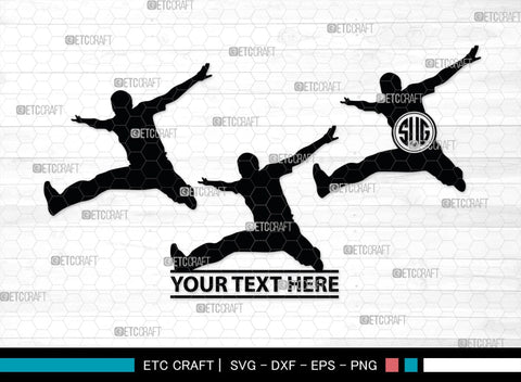 Jumping People Monogram, Jumping People Silhouette, Jumper Svg, Jump Svg, Jumping Svg, Human Jumping Svg, SB00369 SVG ETC Craft 