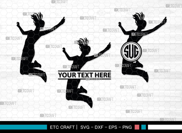 Jumping People Monogram, Jumping People Silhouette, Jumper Svg, Jump Svg, Jumping Svg, Human Jumping Svg, SB00369 SVG ETC Craft 