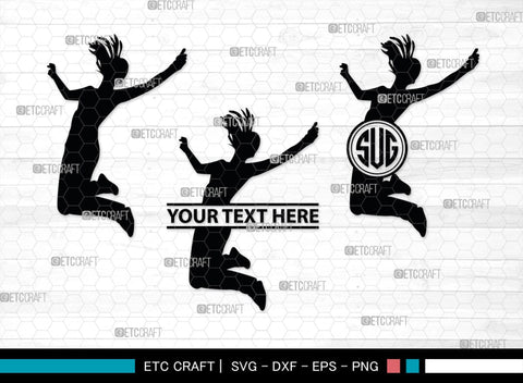 Jumping People Monogram, Jumping People Silhouette, Jumper Svg, Jump Svg, Jumping Svg, Human Jumping Svg, SB00369 SVG ETC Craft 