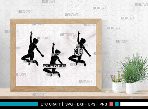 Jumping People Monogram, Jumping People Silhouette, Jumper Svg, Jump Svg, Jumping Svg, Human Jumping Svg, SB00369 SVG ETC Craft 