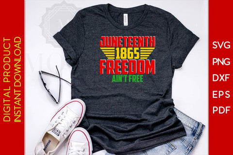 Juneteenth 1865 Freedom Ain't Free SVG PNG PDF Cut File SVG Creativedesigntee 
