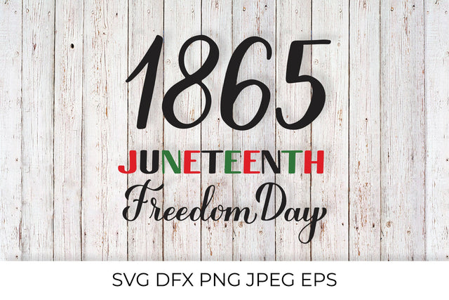 Juneteenth 1865 Freedom Day. Hand lettered. SVG LaBelezoka 