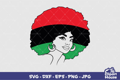 Juneteenth Afro Woman 3 SVG The Clipart House 