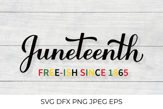 Juneteenth calligraphy lettering. Freedom Day SVG LaBelezoka 