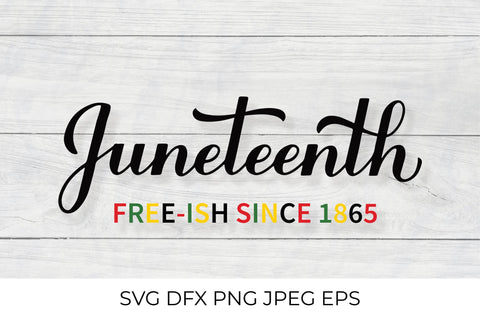 Juneteenth calligraphy lettering. Freedom Day SVG LaBelezoka 