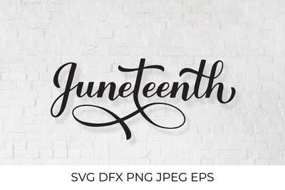 Juneteenth calligraphy lettering. Freedom Day SVG LaBelezoka 