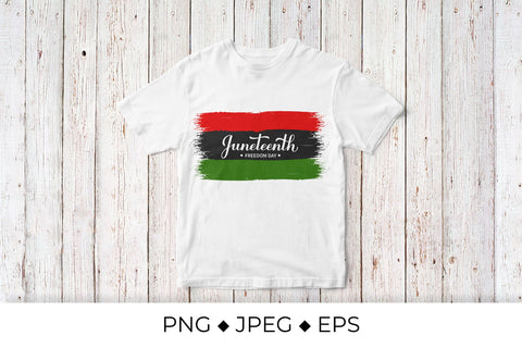 Juneteenth. Distressed Freedom Day flag. Sublimation LaBelezoka 