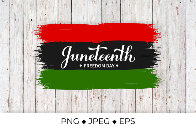 Juneteenth. Distressed Freedom Day flag. Sublimation LaBelezoka 
