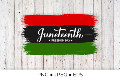 Juneteenth. Distressed Freedom Day flag. Sublimation LaBelezoka 