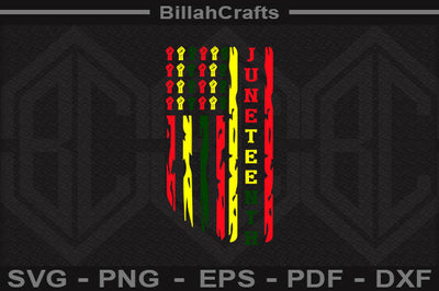 Juneteenth Flag With Fists SVG File SVG BillahCrafts 