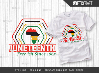Juneteenth Free Ish Since 1865 SVG Cut File | Black History | Independence Day | African American T-shirt Design | ETC T00003 SVG ETC Craft 