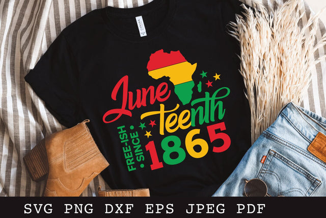 Juneteenth Free-ish Since 1865 SVG Cut File SVG Shine Green Art 