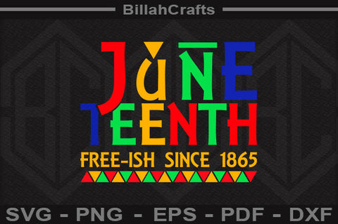 Juneteenth Free-ish Since 1865 SVG File SVG BillahCrafts 