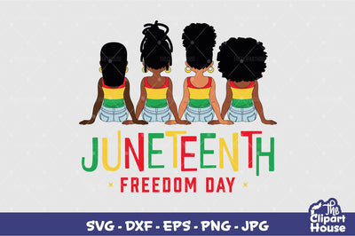 Juneteenth Freedom Day Girls SVG The Clipart House 