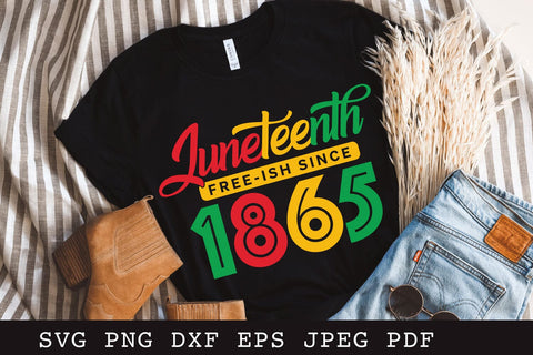 Juneteenth Freeish Since 1865 SVG Cut File SVG Shine Green Art 