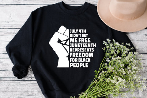 Juneteenth July 4th Didn't Set Me Free Black History SVG Fauz 